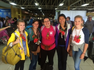 Getting leid at the airport on Easter Island